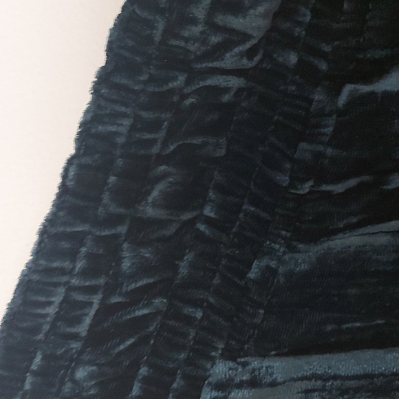 Anthropologie Hei Hei Cropped Wide Leg Crushed Velvet Pants Jewel Blue Size Med - Picture 6 of 10